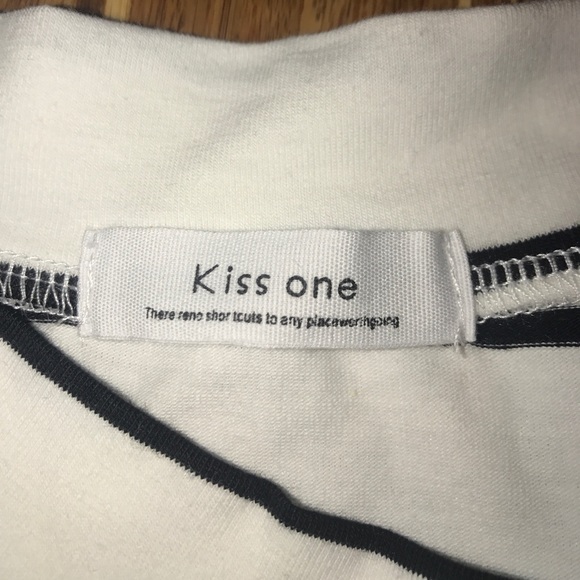 Kiss One striped tank top (SMALL) - Picture 3 of 3
